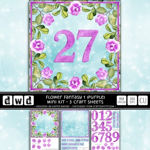 Floral Fantasy 1 - Purple Mini Kit