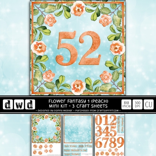 Floral Fantasy 1 - Peach Mini Kit