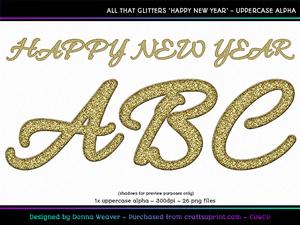 Happy New Year Uppercase Alpha