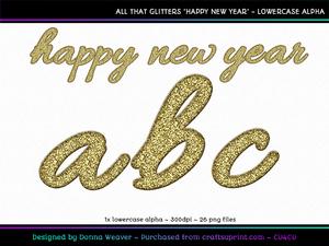 Happy New Year Lowercase Alpha