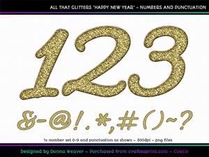 Happy New Year Numbers and Punctuation