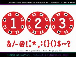 The Chips Are Down Red Numbers and Punctuation