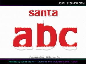 Santa Lowercase Alpha