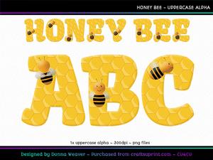Cu4cu Honey Bee Uppercase Alpha