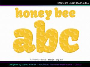 Cu4cu Honey Bee Lowercase Alpha