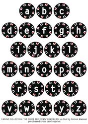 The Chips Are Down Black Lowercase Alphabet Sheet