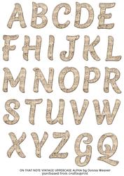 On That Note Vintage Uppercase Alphabet Sheet