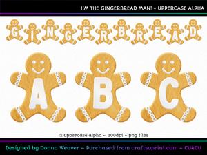 Cu4cu I'm the Gingerbread Man! Uppercase Alpha