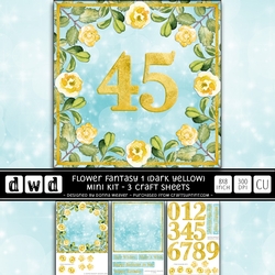 Floral Fantasy 1 - Dark Yellow Mini Kit