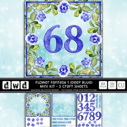 Floral Fantasy 1 - Deep Blue Mini Kit