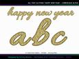 Happy New Year Lowercase Alpha