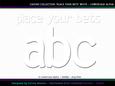 Place Your Bets White Lowercase Alpha