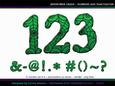 Spookyweb Green Numbers and Punctuation