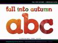 Fall Into Autumn Lowercase Alpha