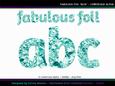 Fabulous Foil Blue Lowercase Alpha