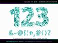 Fabulous Foil Blue Numbers and Punctuation