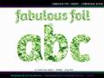 Fabulous Foil Green Lowercase Alpha