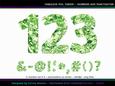 Fabulous Foil Green Numbers and Punctuation