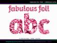 Fabulous Foil Pink Lowercase Alpha