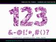 Fabulous Foil Purple Numbers and Punctuation