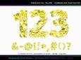 Fabulous Foil Yellow Numbers and Punctuation