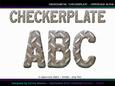 Cu4cu Grungemetal Checkerplate Uppercase Alpha
