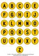 Signed Circular Uppercase Alphabet Alpha Sheet