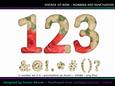 Cu4cu Vintage Ivy Rose Numbers and Punctuation
