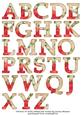Vintage Ivy Rose Uppercase Alphabet Sheet