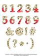 Vintage Ivy Rose Numbers and Punctuation Sheet