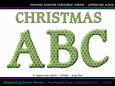 Dashing Shadow Christmas Green Uppercase Alphabet
