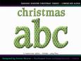 Dashing Shadow Christmas Green Lowercase Alphabet