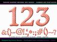 Dashing Shadow Christmas Grunge Numbers and Punctuation