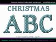 Dashing Shadow Christmas Snowflake Uppercase Alphabet