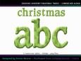 Dashing Shadow Christmas Trees Lowercase Alphabet