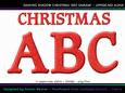Dashing Shadow Christmas Red Damask Uppercase Alphabet