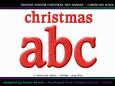 Dashing Shadow Christmas Red Damask Lowercase Alphabet