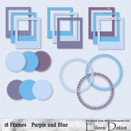 18 Frames Purple and Blue
