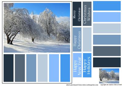 Color Swatch Christmas Winter Landscape
