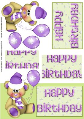 Birthday Bear with Baloon