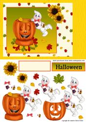 Little Ghost with Pumpkin