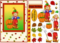 Scarecrow with Pumpkins