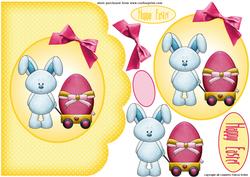 Easter Bunny with Scalloped Edges