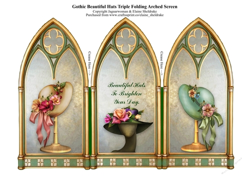  Beautiful Floral Hats & A Triple Gothic Arch Folding Screen