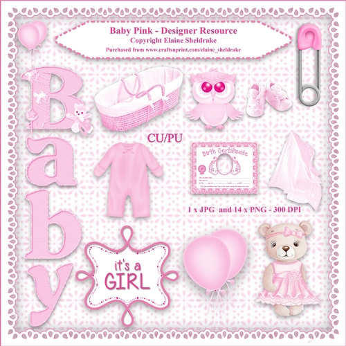 Baby Girl Pink - Designers Resource Kit