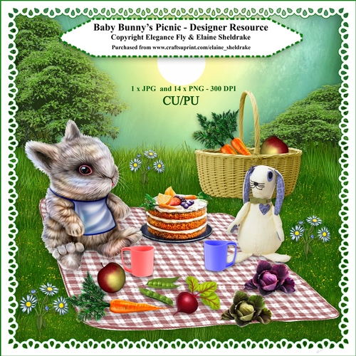 Baby Bunnys Picnic Tea - Designers Resource Kit