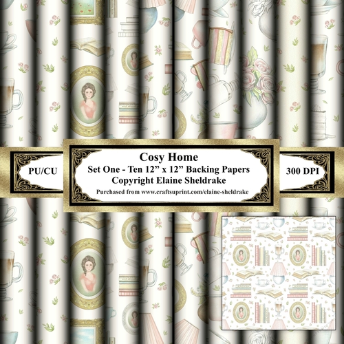 Cosy Home - Ten 12 x 12 Sheets Of Backing Papers