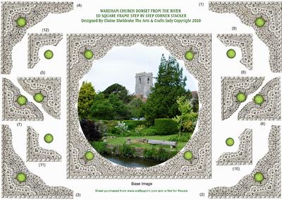 Wareham Church in Dorset England from the River