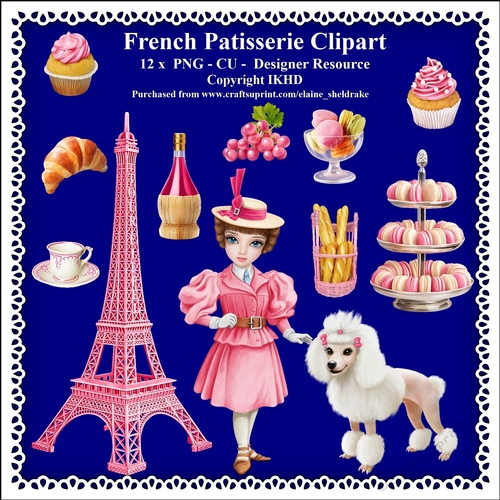 French Patisserie - CU - PNG Clipart - Designer Resource Kit