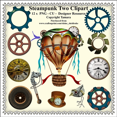 Steampunk Set Two - CU - PNG Clipart - Designer Resource Kit